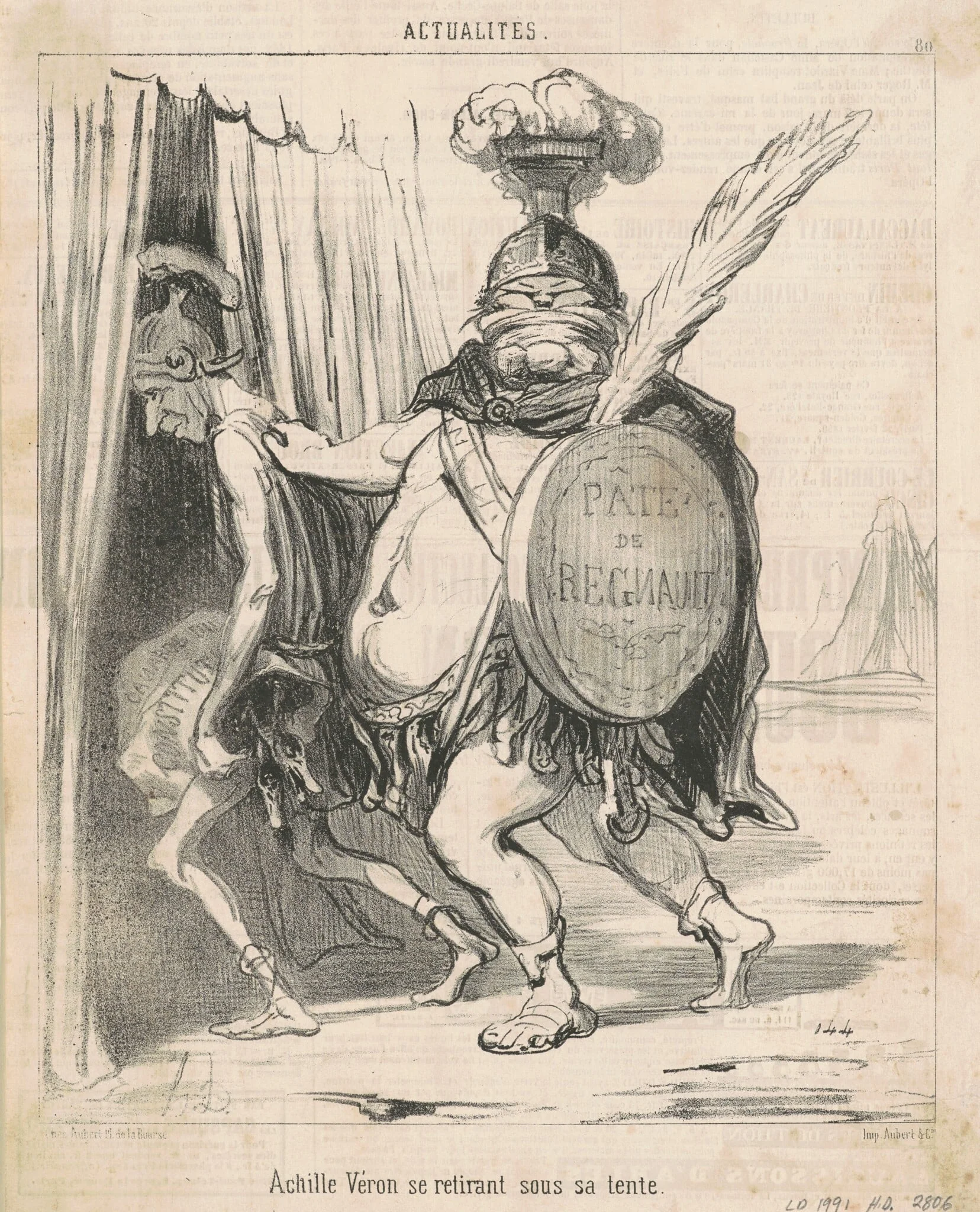 Achille Vèron se retirant sous sa tente, detail