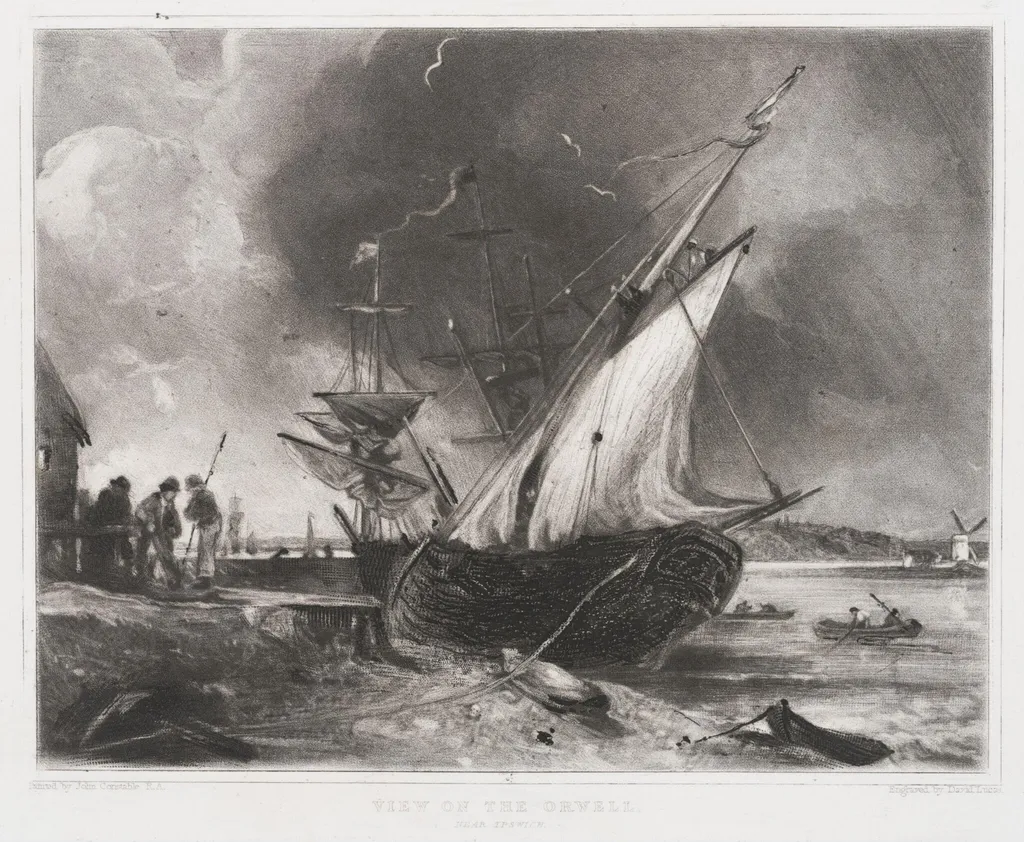VIEW ON THE ORWELL. NEAR IPSWICH, by John Constable