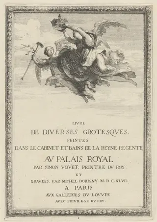 Title Page, by Michel Dorigny, ink, 1647