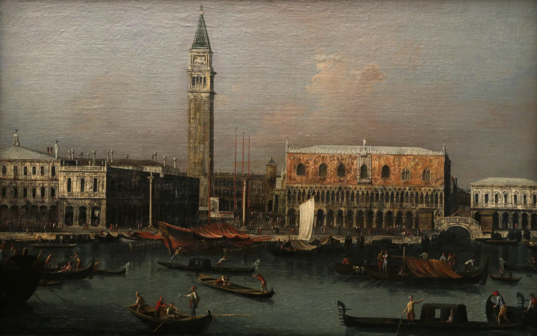 View of the Piazetta and the Molo in Venice from the Bacino di S. Marco, detail