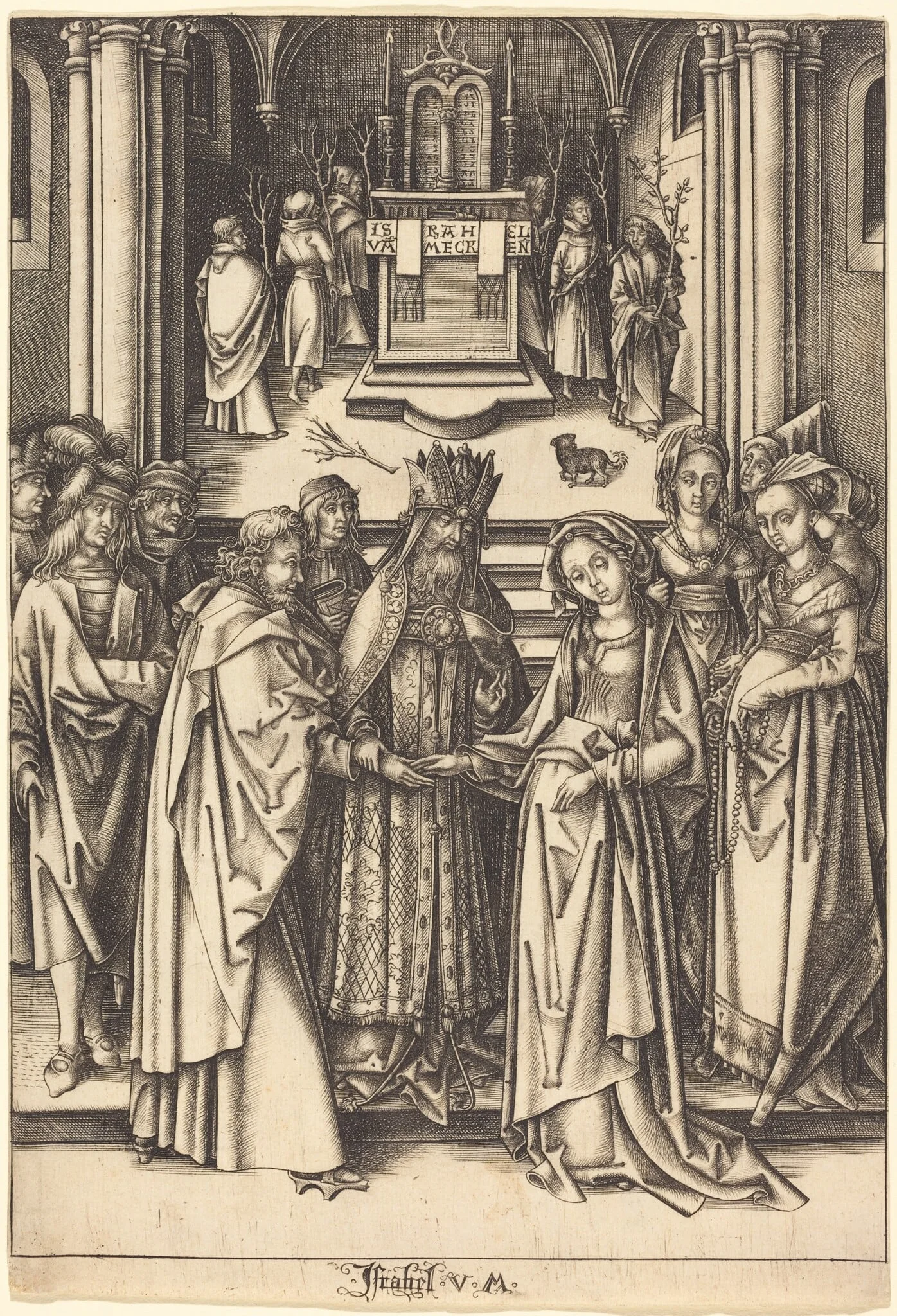 The Marriage of the Virgin, detail