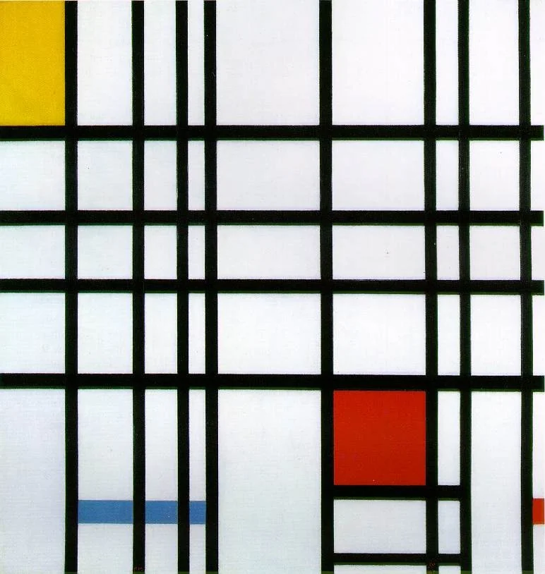 Composition with Red, Yellow and Blue, detail