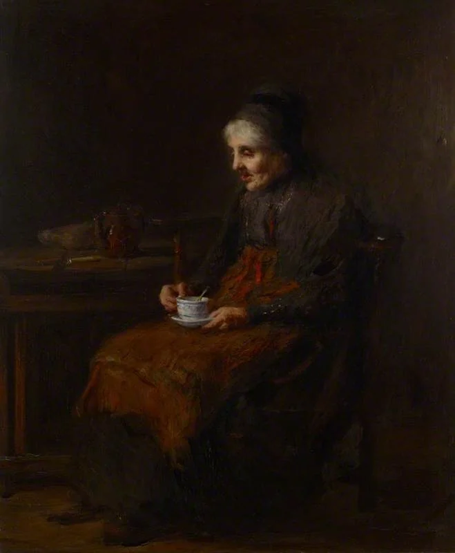 A Quiet Cup, detail