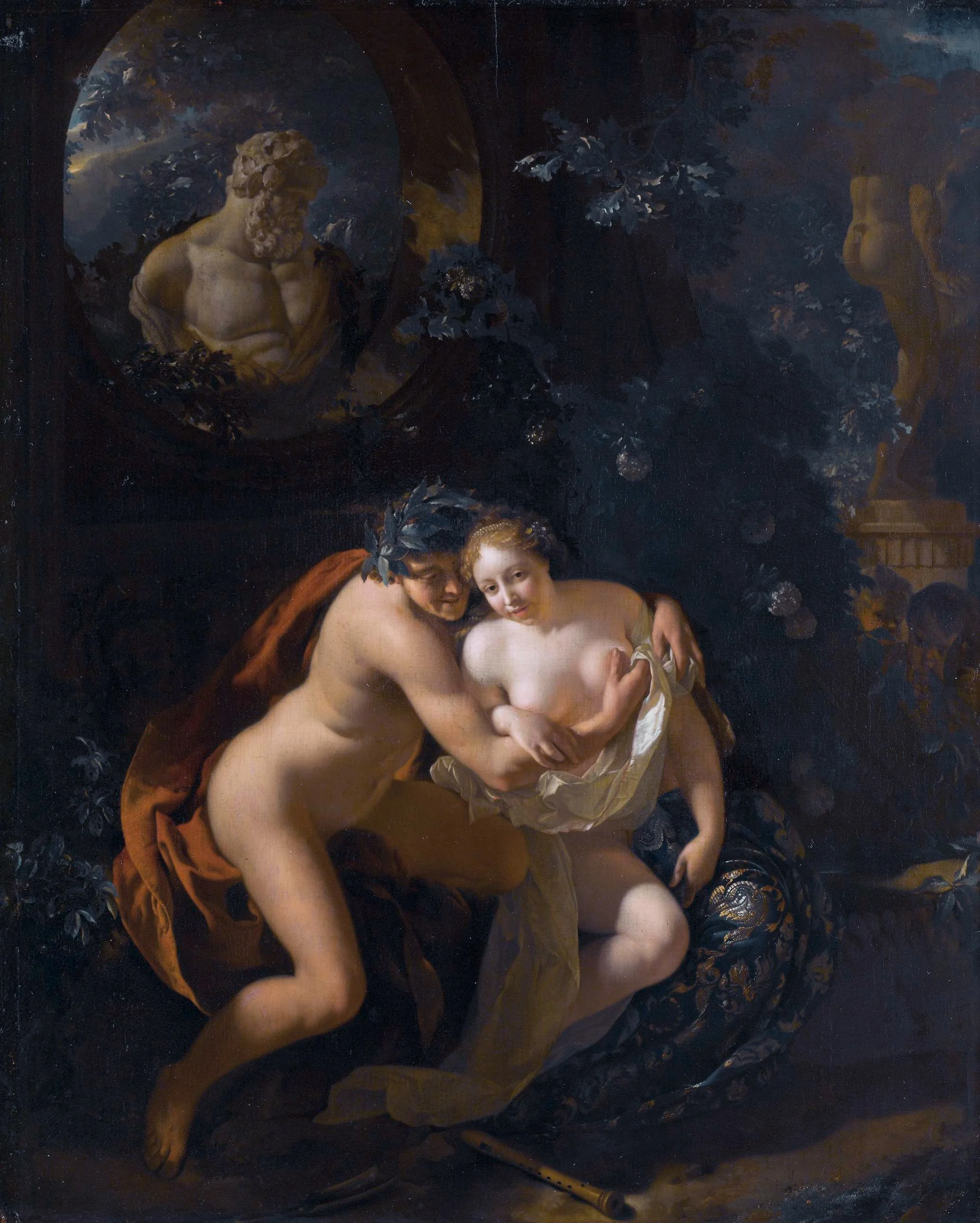 A Couple Making Love in a Park Spied on by Children, detail