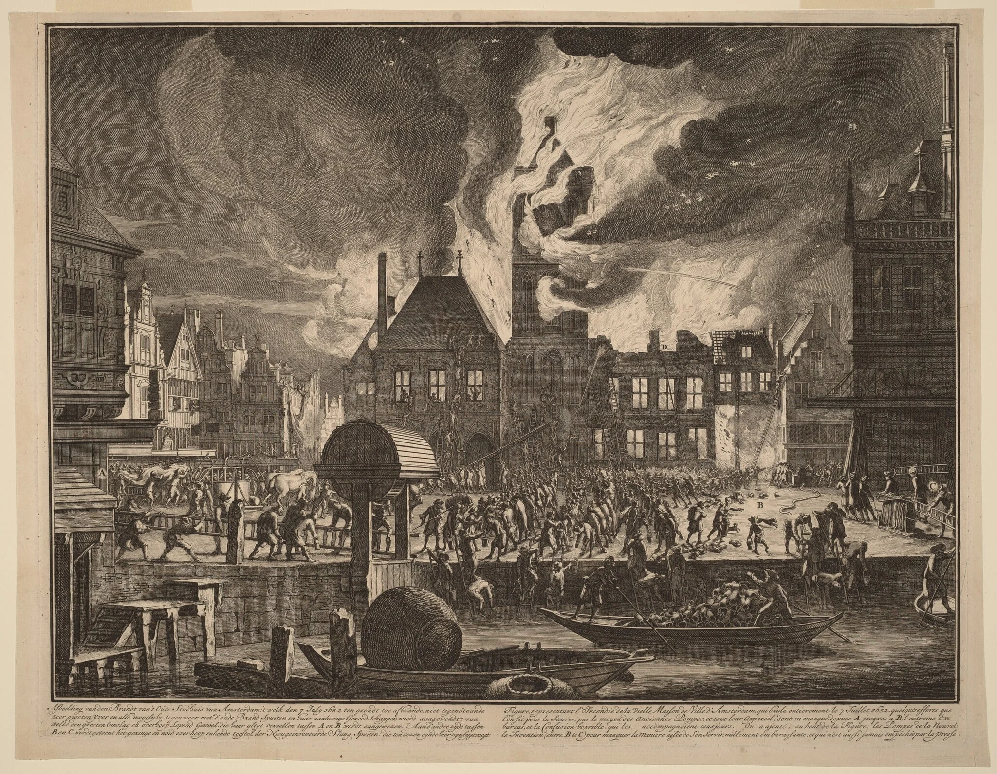 Burning of the Old Amsterdam Town Hall, detail