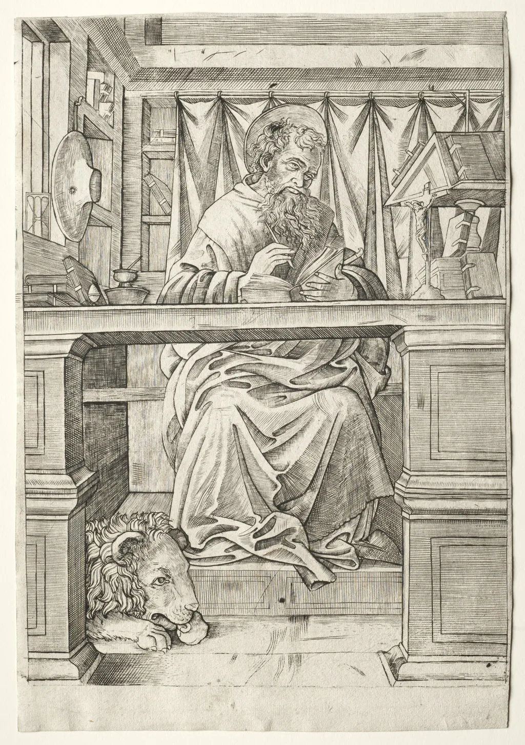 St. Jerome in His Study, by Giovanni Antonio da Brescia, 1510