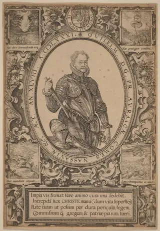 William, Count of Nassau, Prince of Orange, by Hendrick Goltzius, ink, 1581
