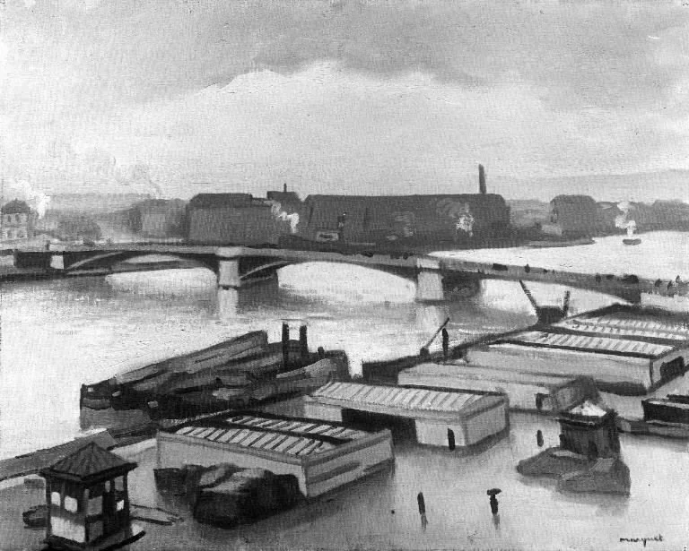 Quai de Paris at Rouen. Rainy Weather, detail