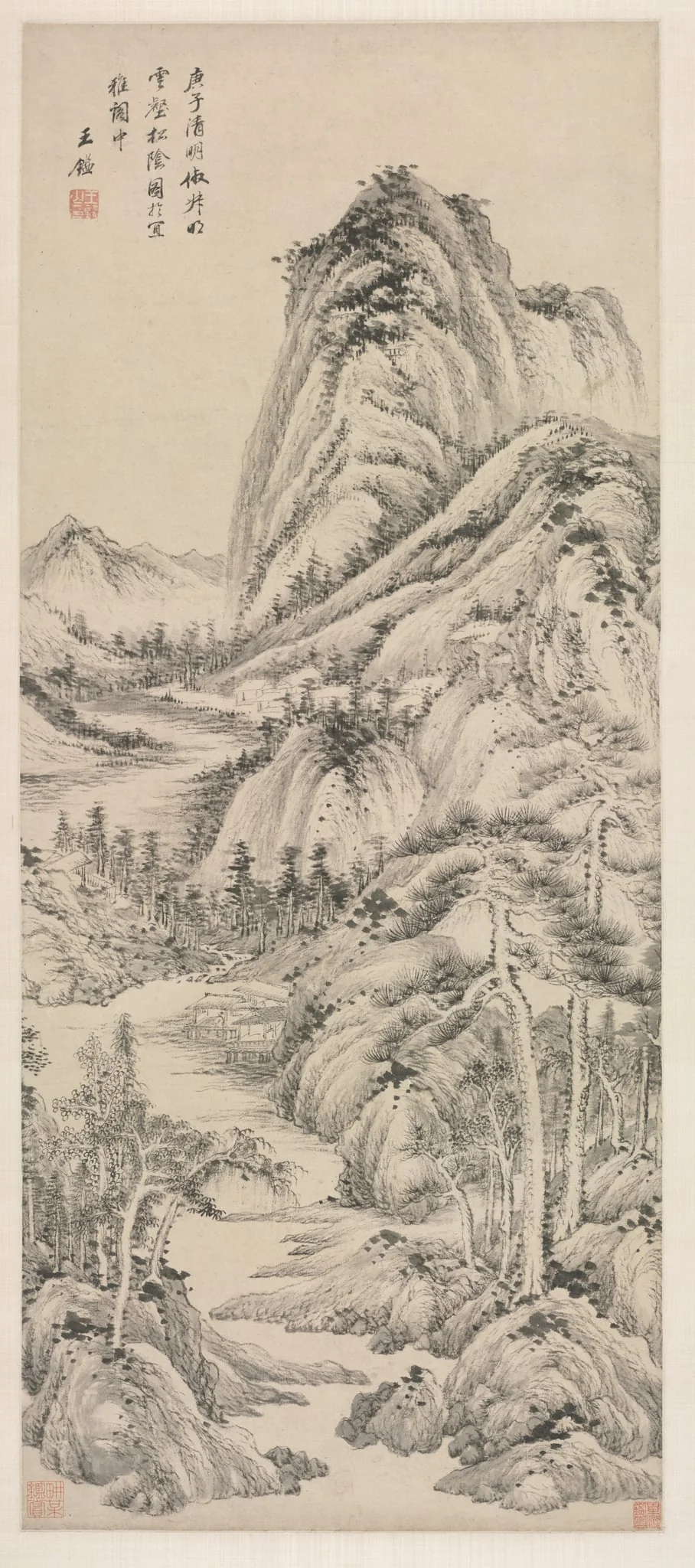 Shade of Pines in a Cloudy Valley, detail