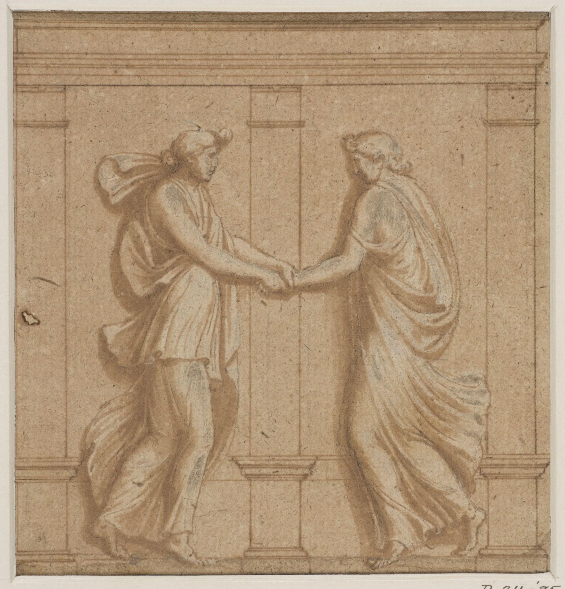 Two figures, detail