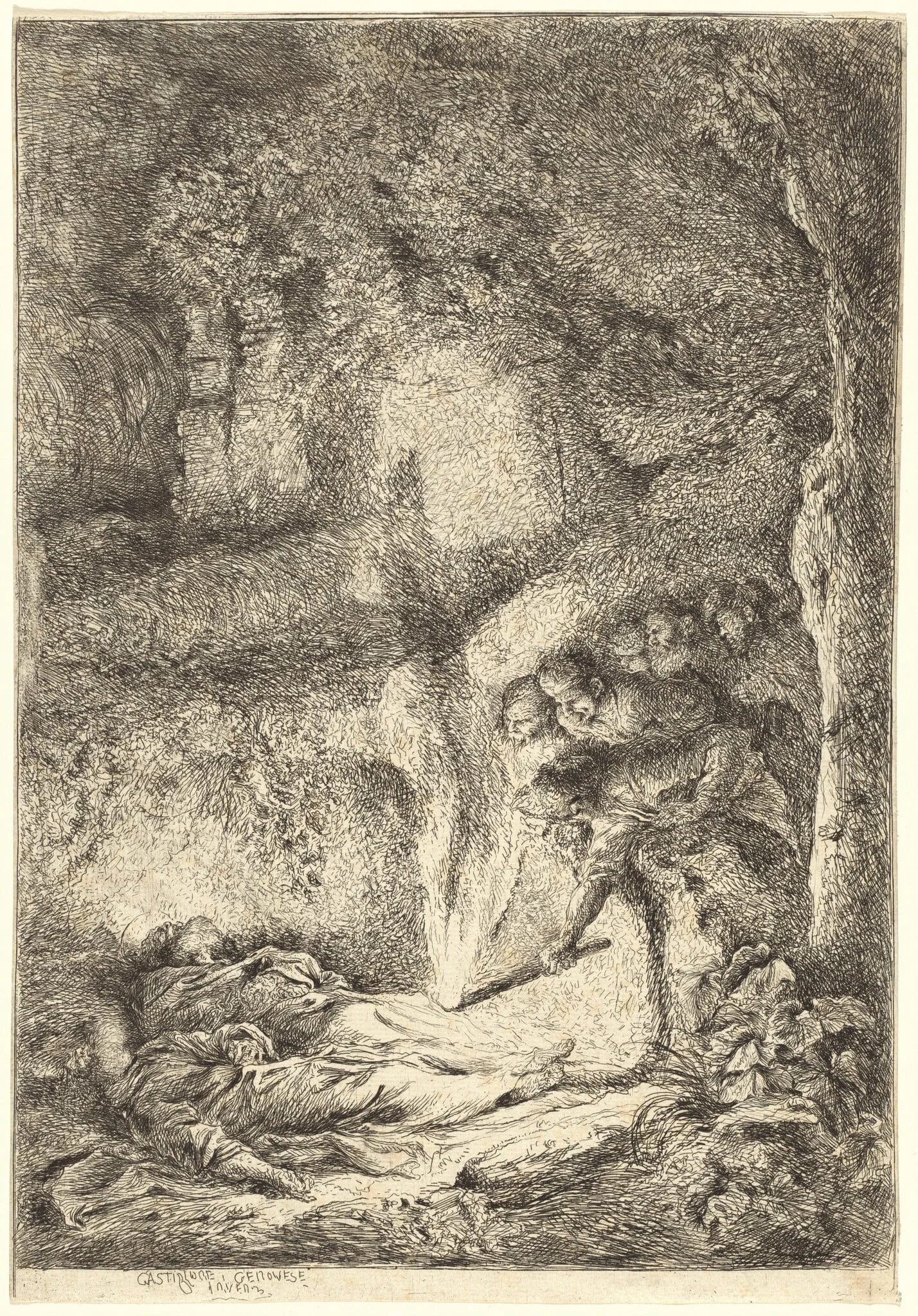 The Bodies of Saints Peter and Paul Hidden in the Catacombs, detail