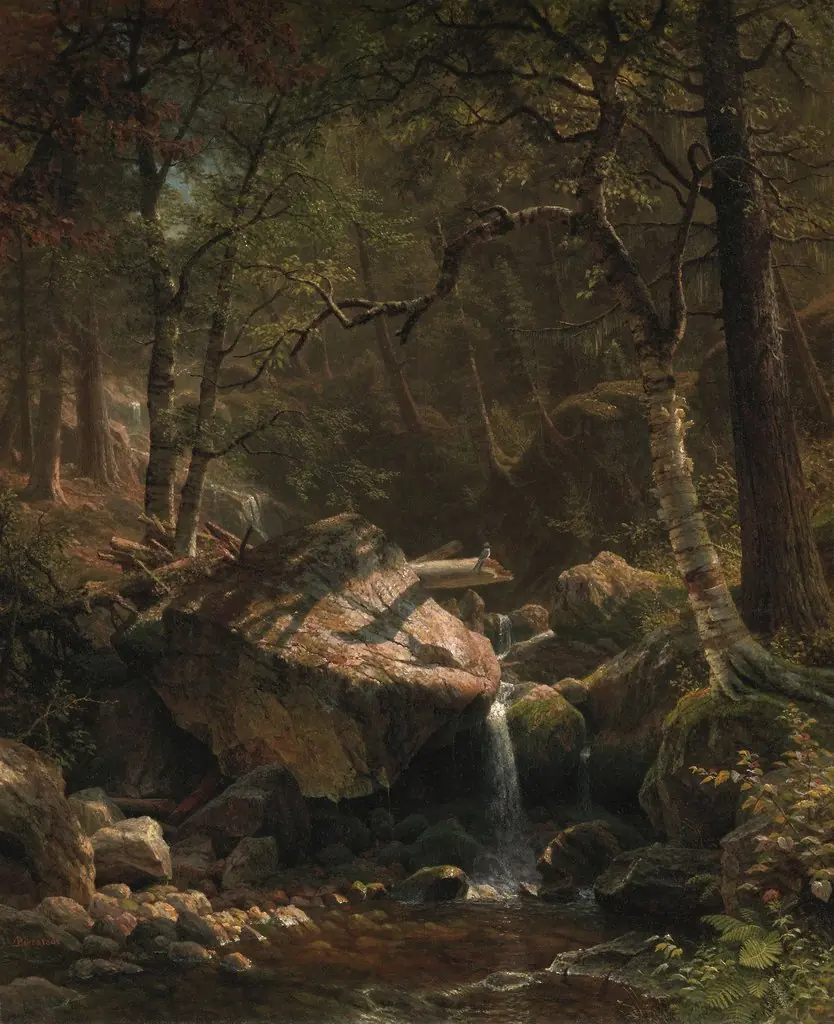 The Mountain Brook, by Albert Bierstadt, oil, 1863