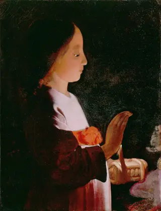 Young Virgin Mary, by Georges de La Tour, oil, 1640