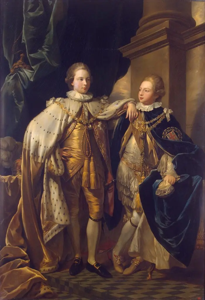 Portrait of George, Prince of Wales, and Prince Frederick, later Duke of York, by Benjamin West, oil, 1790