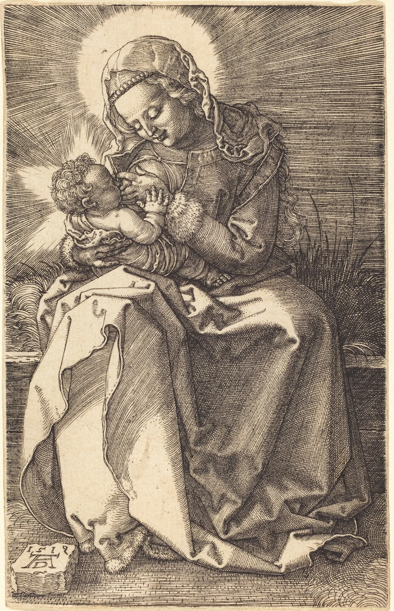 The Virgin Nursing the Child, detail