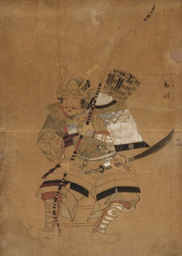 Sketch Model for Portraits of Minamoto Tametomo, detail
