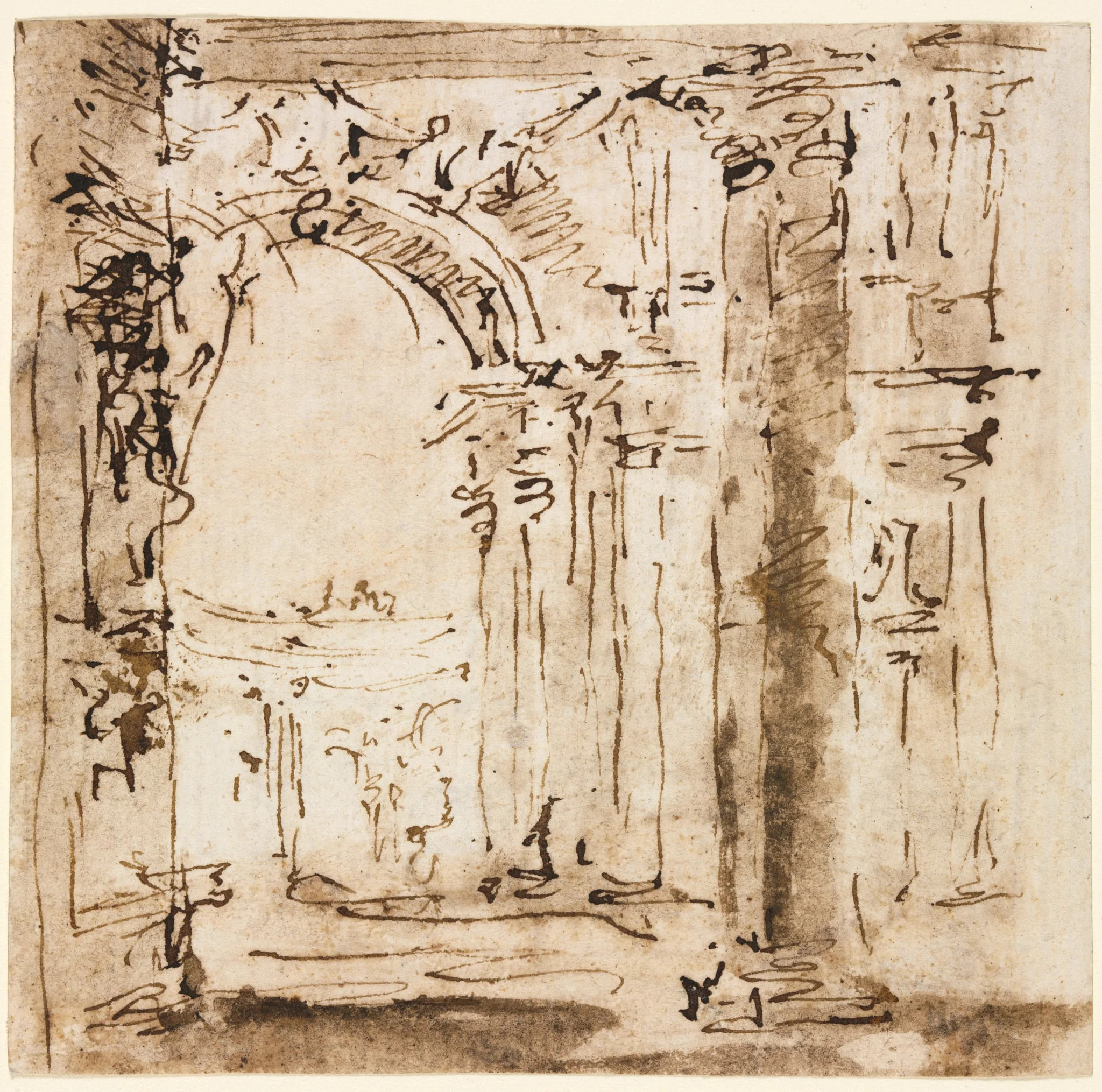 Sketch of the Labyrinth of the Villa Pisani, detail