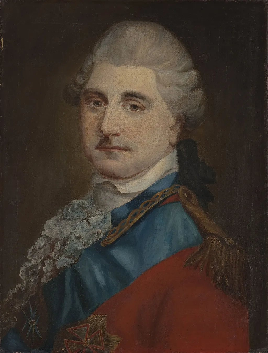 Portrait of Stanisław August Poniatowski in the uniform of the head of the Corps of Cadets, by Marcello Bacciarelli, oil, 1781