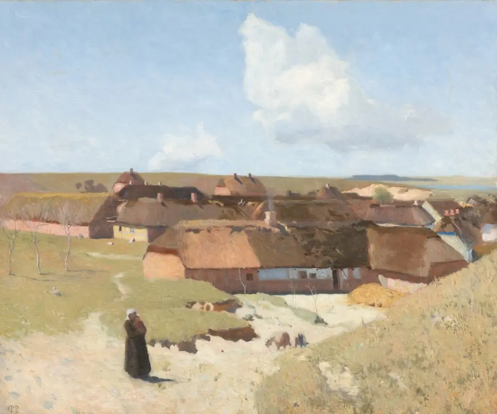 Jysk landskab. Klar dag i maj, by Christian Mourier-Petersen, oil, 1896