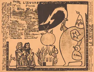 Ubu Roi, by Alfred Jarry, ink, 1896
