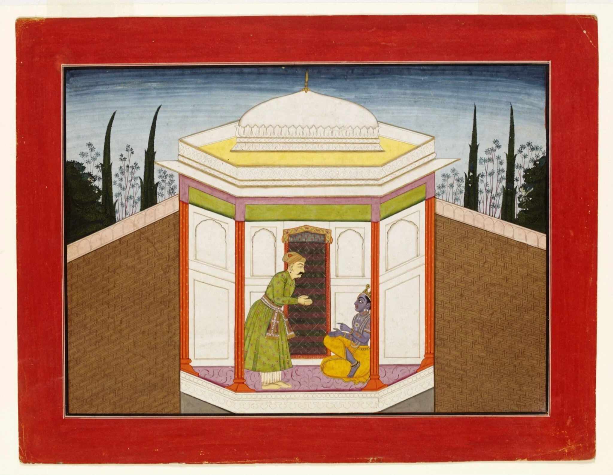 Krishna and Udho, detail