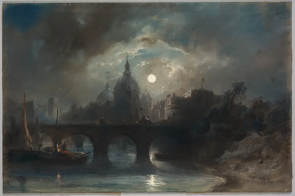 View of a City at Night, by Camille Roqueplan, 1831