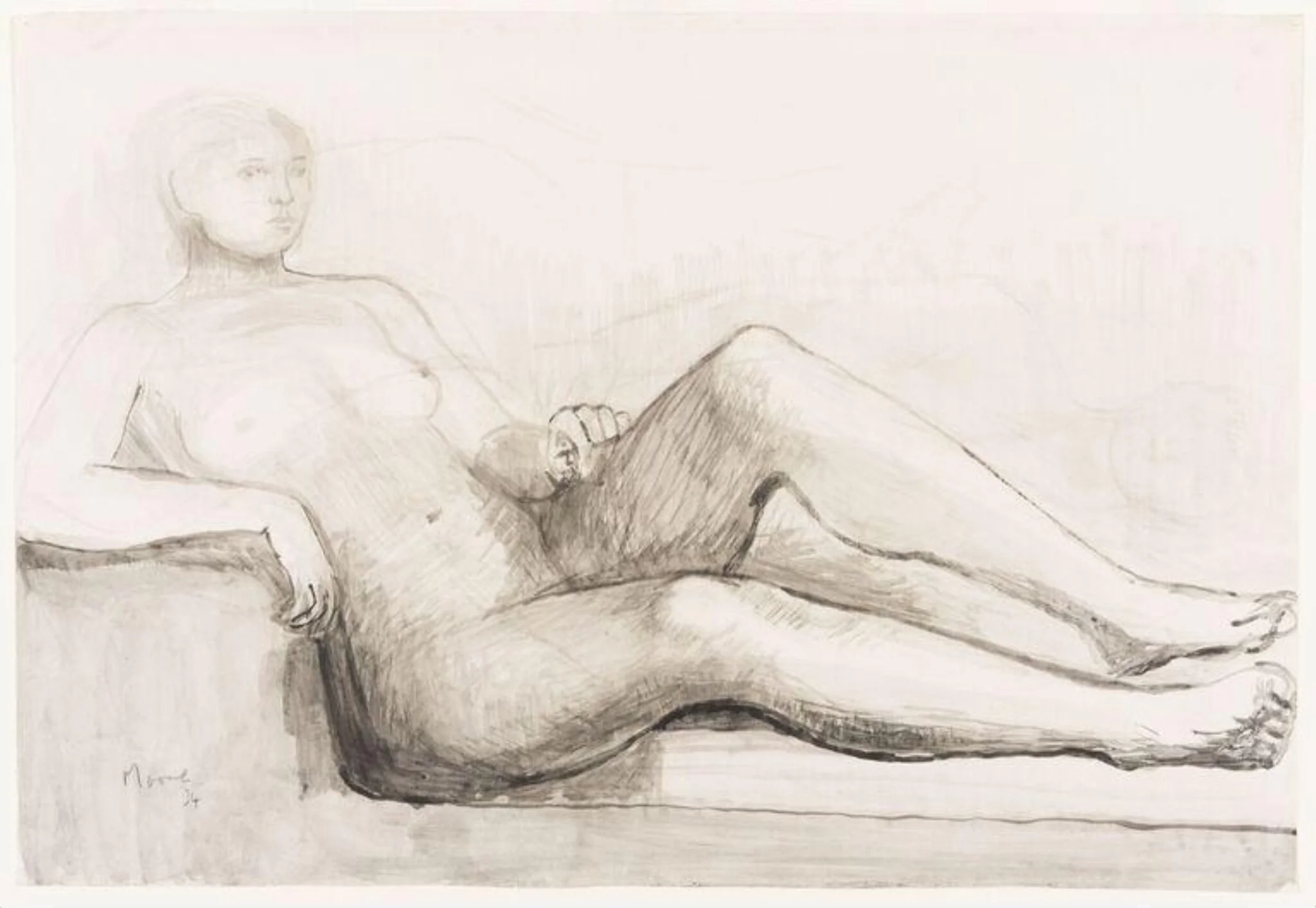 Reclining Woman, detail