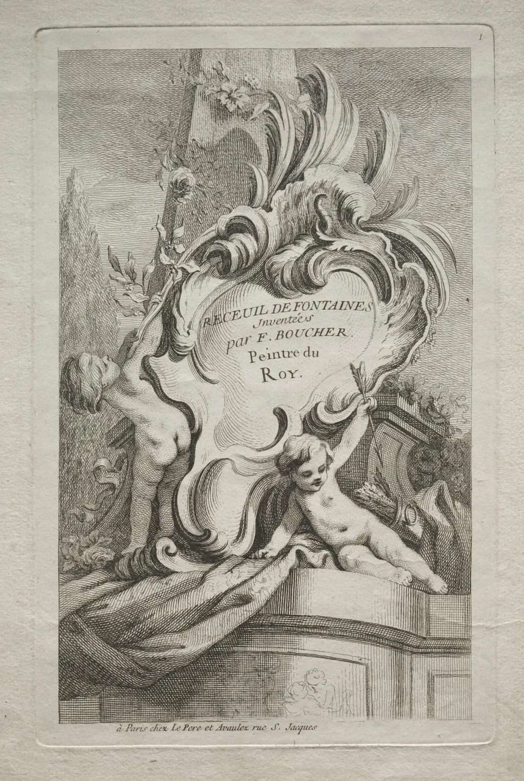 No. 1: Title Page, by Gabriel Huquier, 1736