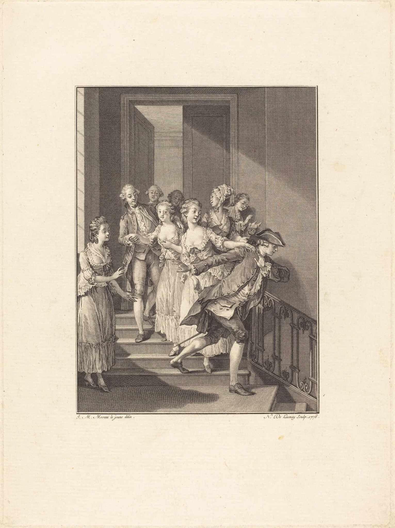 Saint-Preux sort de chez des femmes du monde, detail