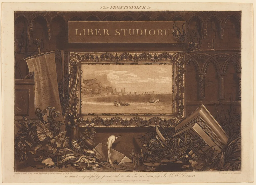 Frontispiece, by Joseph Mallord William Turner, ink, 1812