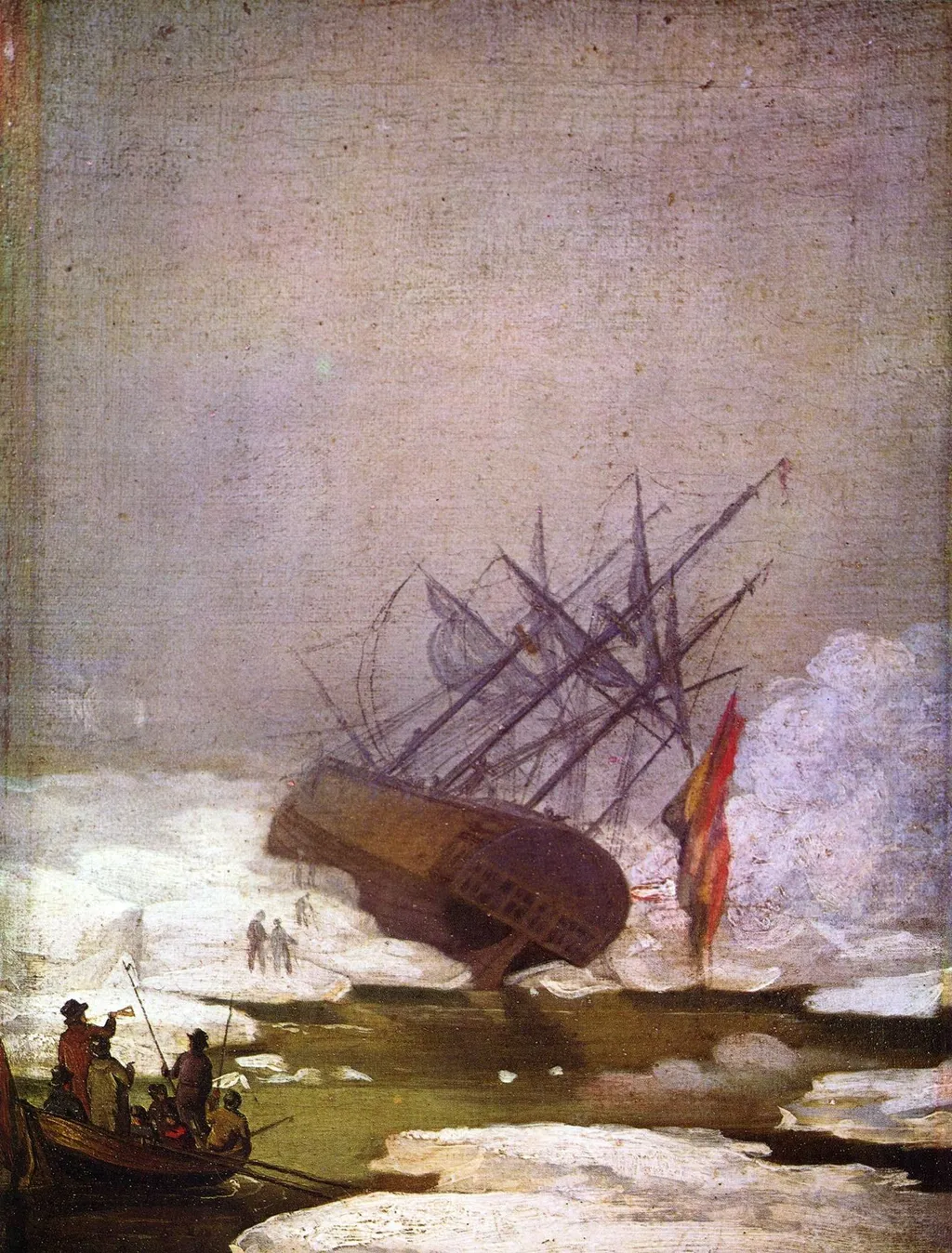 Wreck in the Sea of Ice, by Caspar David Friedrich, oil, 1800