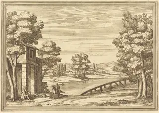 Il Greco in Troia: Plate 7, by Arnold von Westerhout, ink, 1688
