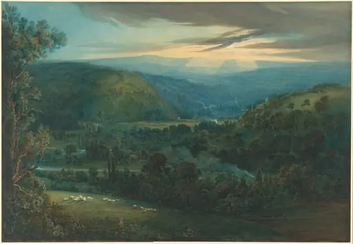 Dawn in the Valley, by William Turner of Oxford, watercolor, 1832