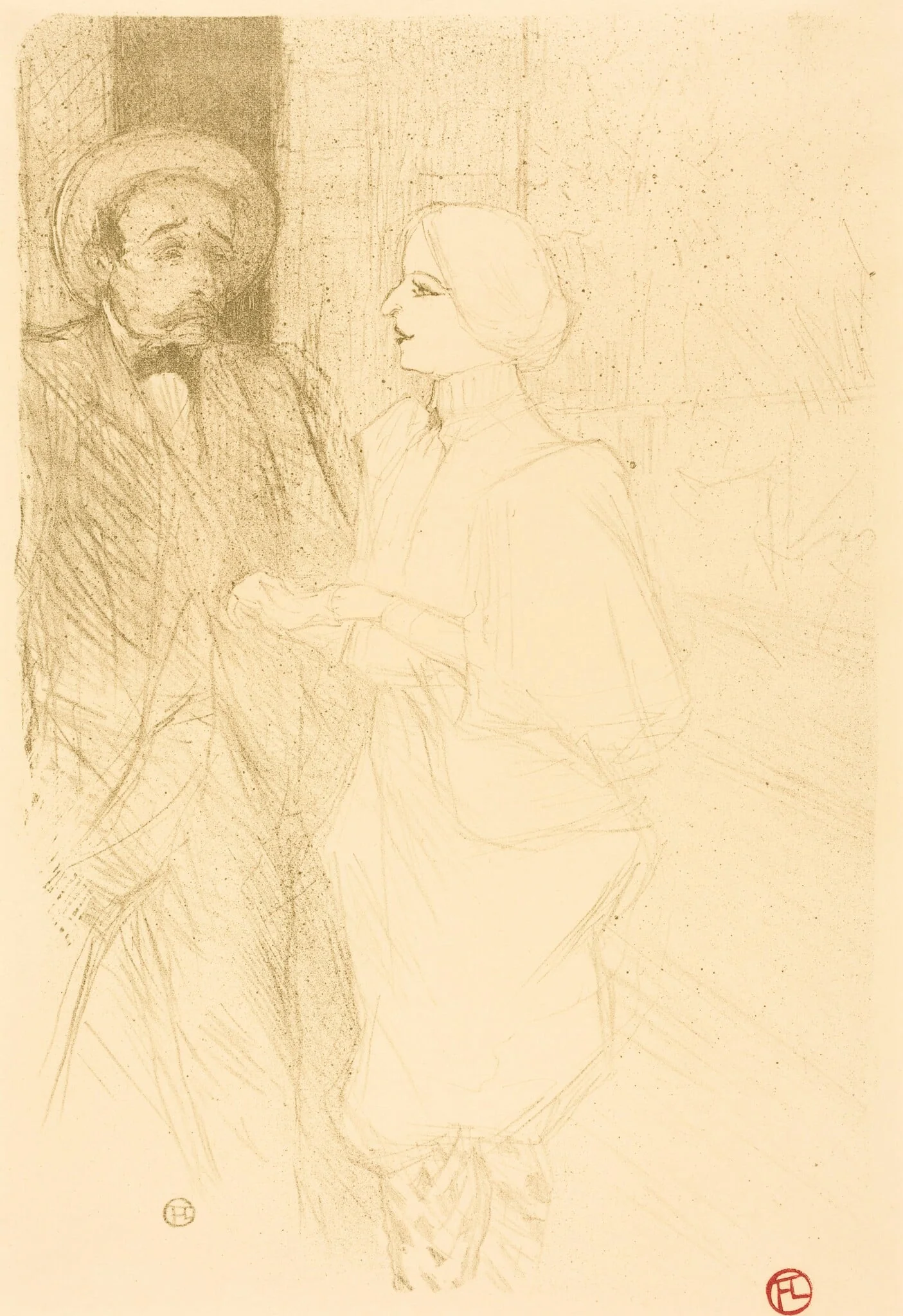Yahne and Mayer in "L'age difficile" (Yahne et Mayer dans "L'age difficile"), detail