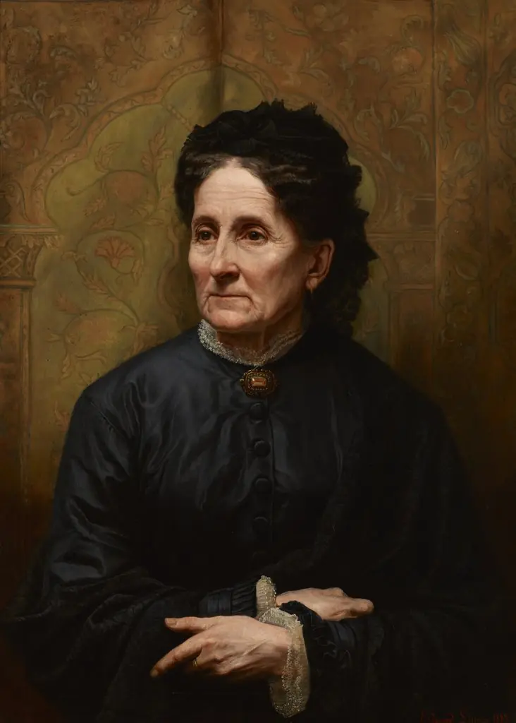 Portrait of Mother, by Edward Lepszy, oil, 1893
