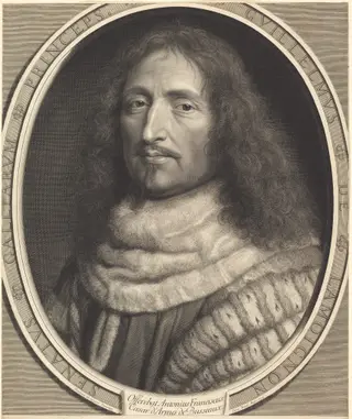 Guillaume de Lamoignon, by Robert Nanteuil, ink, 1676
