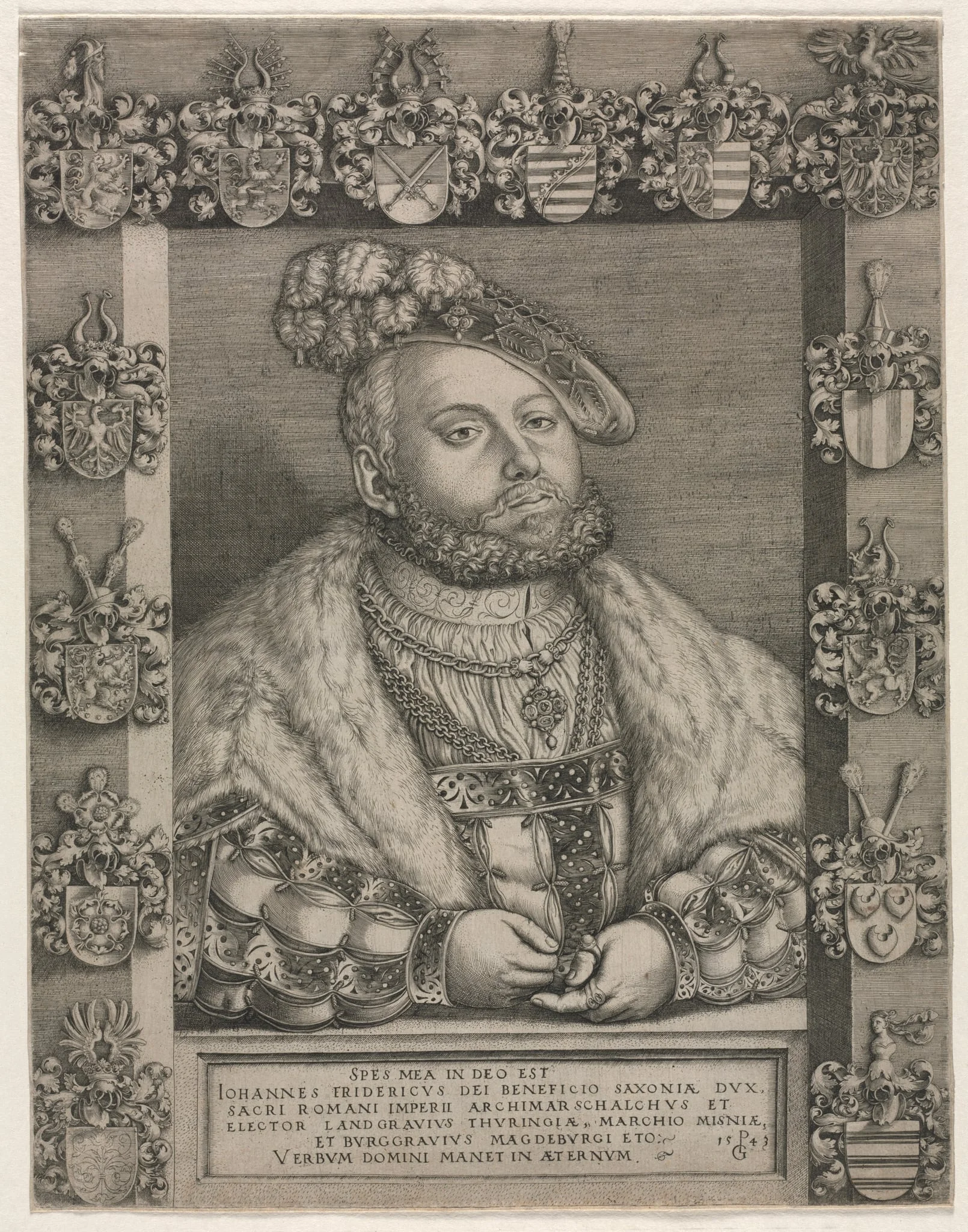 Portrait of John Frederick I, "The Magnanimous," Elector of Saxony, detail