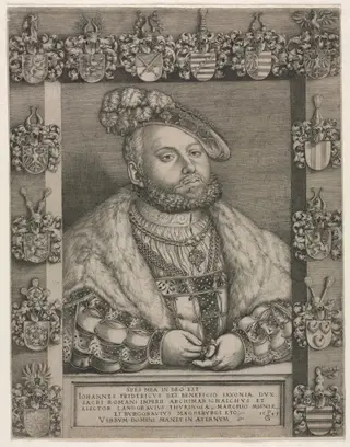 Portrait of John Frederick I, "The Magnanimous," Elector of Saxony, by Georg Pencz, 1543