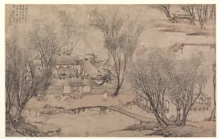New Year's Day in a Village at Stone Lake, by Li Shida, unspecified, 1609