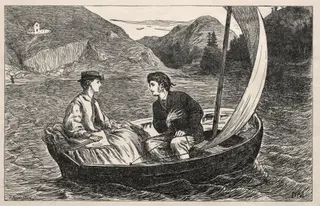 Try for a Tutorship - A Critical Moment, by George Louis Palmella Busson Du Maurier, 1865