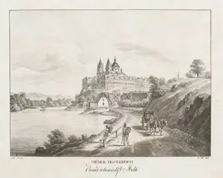 Nieder-oesterreich, Benedictinerstift Melk, by Jakob Alt, 1819