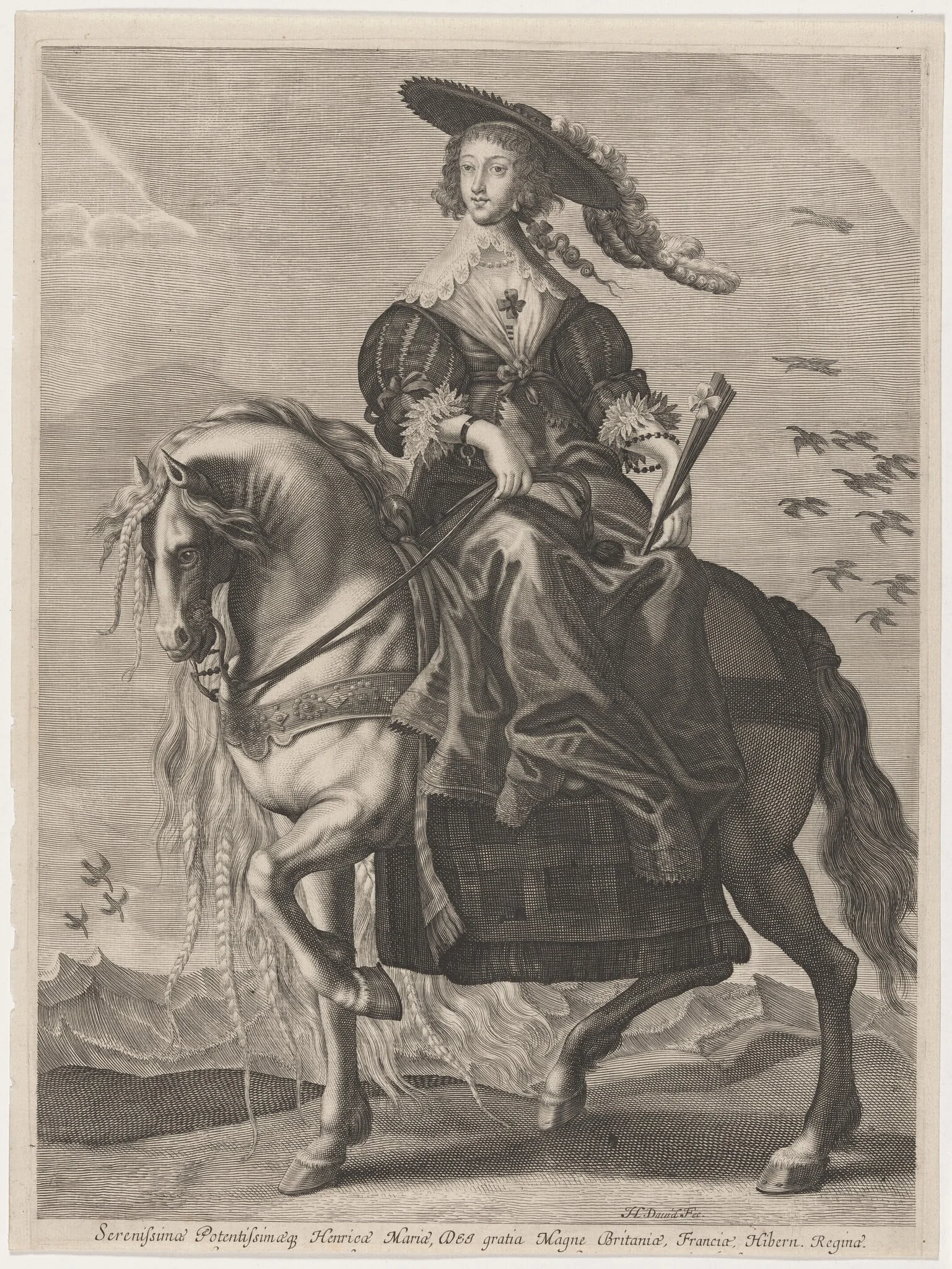 Henrietta Maria, Queen of Charles I, detail