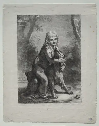 Boy with a Dog, by Pierre Paul Prud'hon, 1822