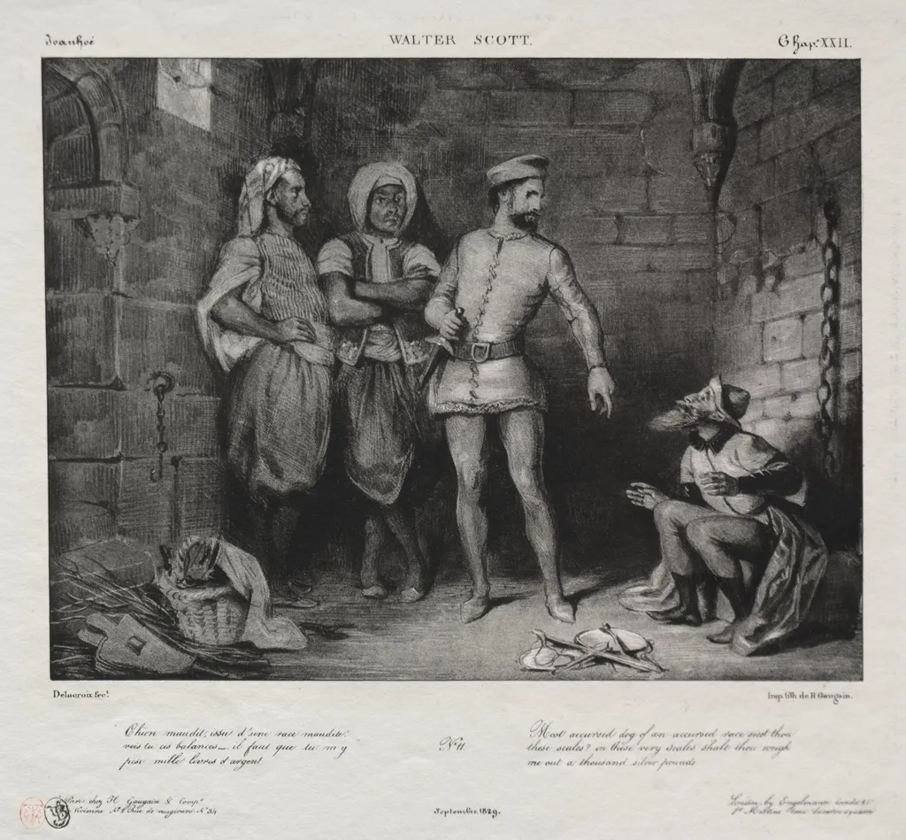 Fronte-Boeuf and the Jew, by Eugène Delacroix, 1829