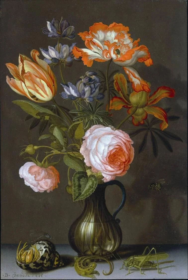 Still Life of a Vase with Flowers, detail