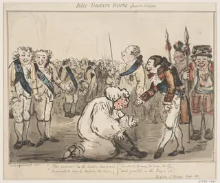 The Rights of Kings, or Loyal Odes to Disloyal Academicans, by George Moutard Woodward, watercolor, 1794