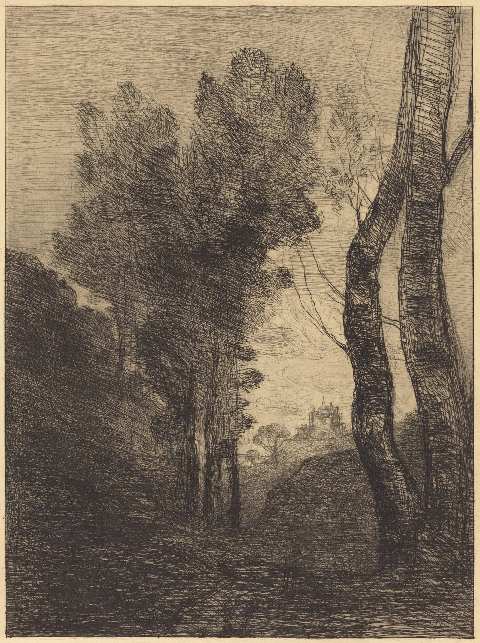 Environs of Rome (Environs de Rome), detail