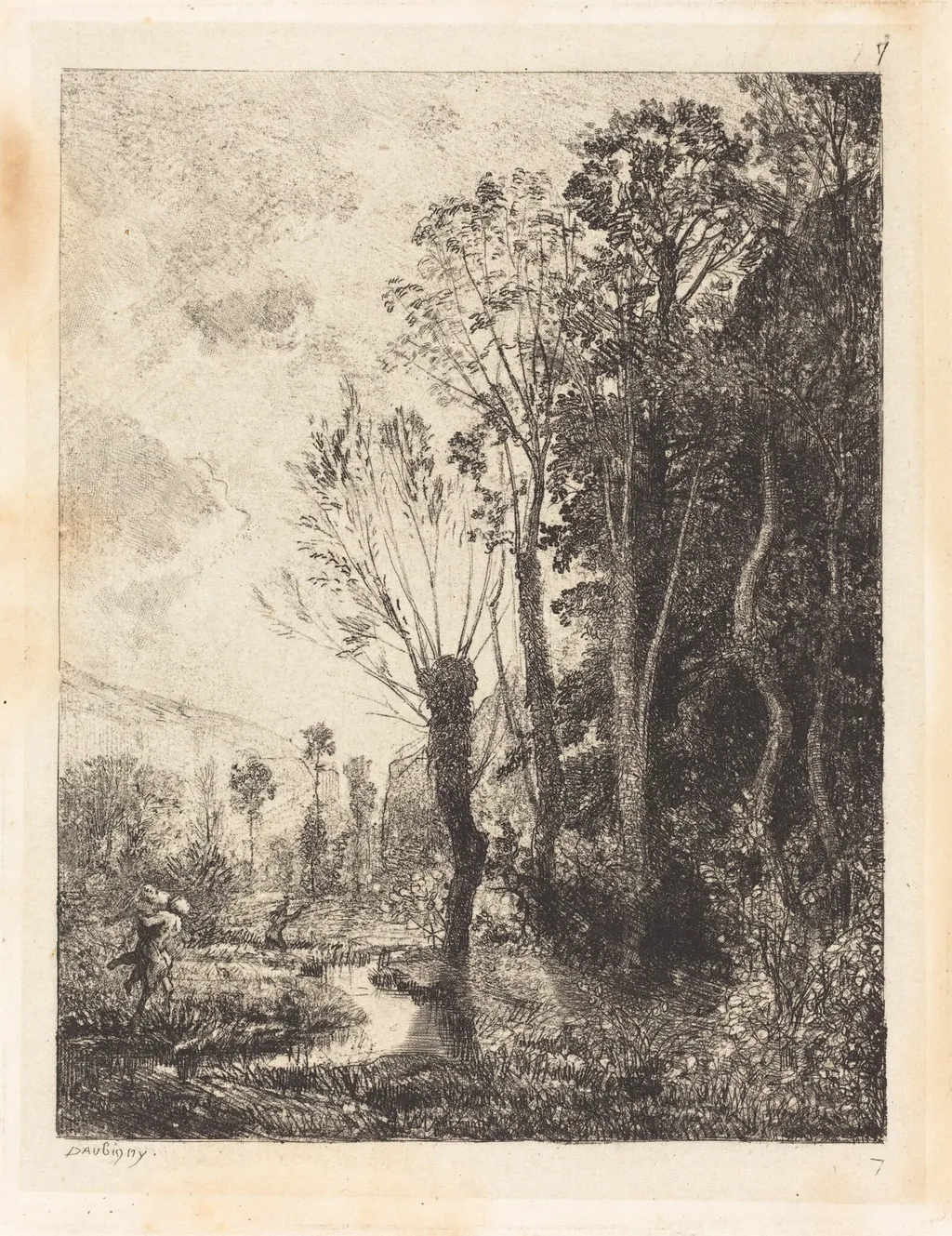 Satyr (Le Satyre), by Charles François Daubigny, ink, 1850