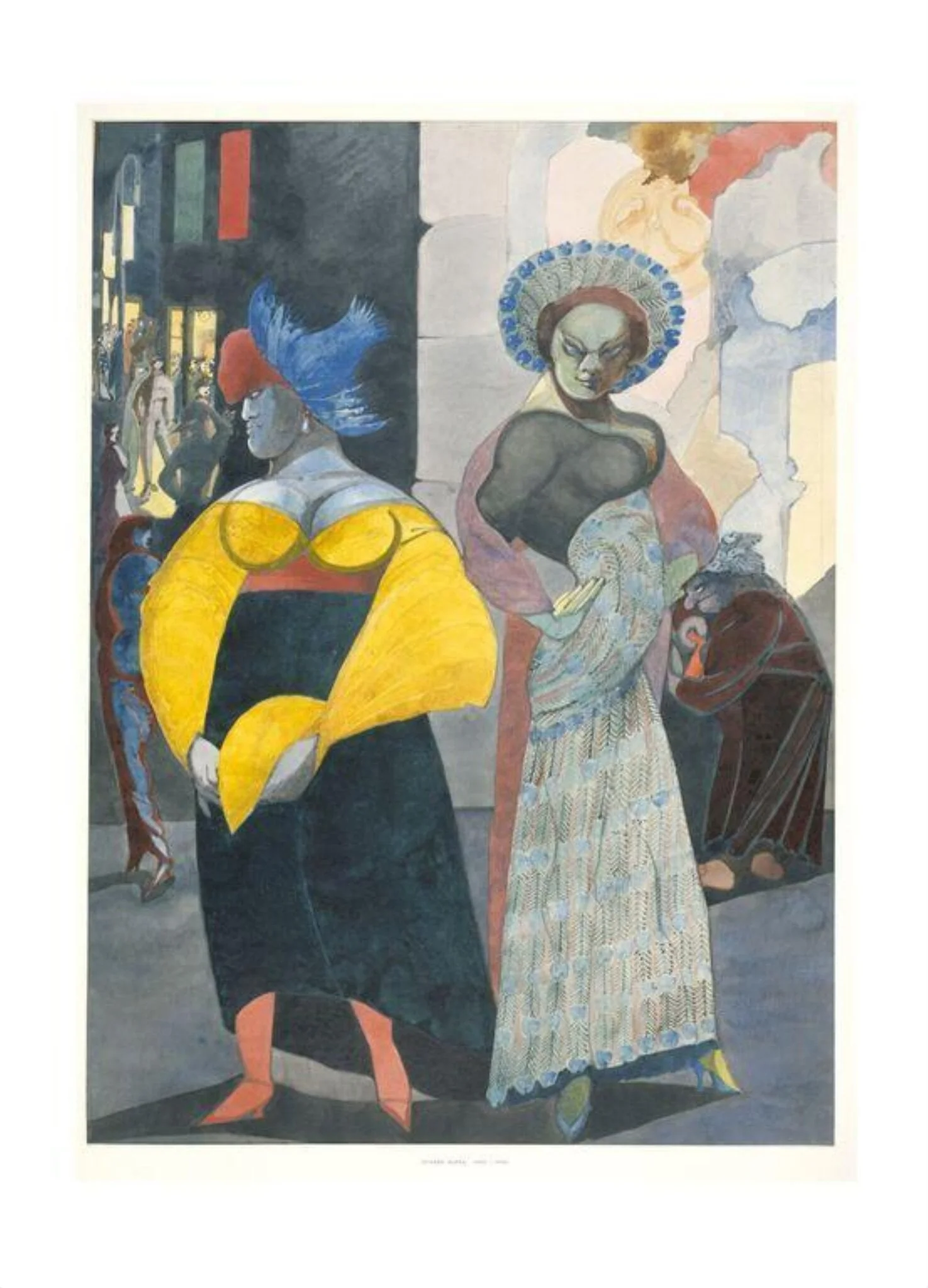 Ladies Walking, detail