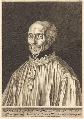 Etienne Binet, by Michel Lasne, ink, 1628